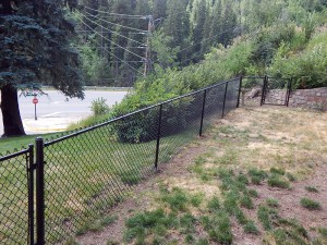 Black Chain Link Fence   